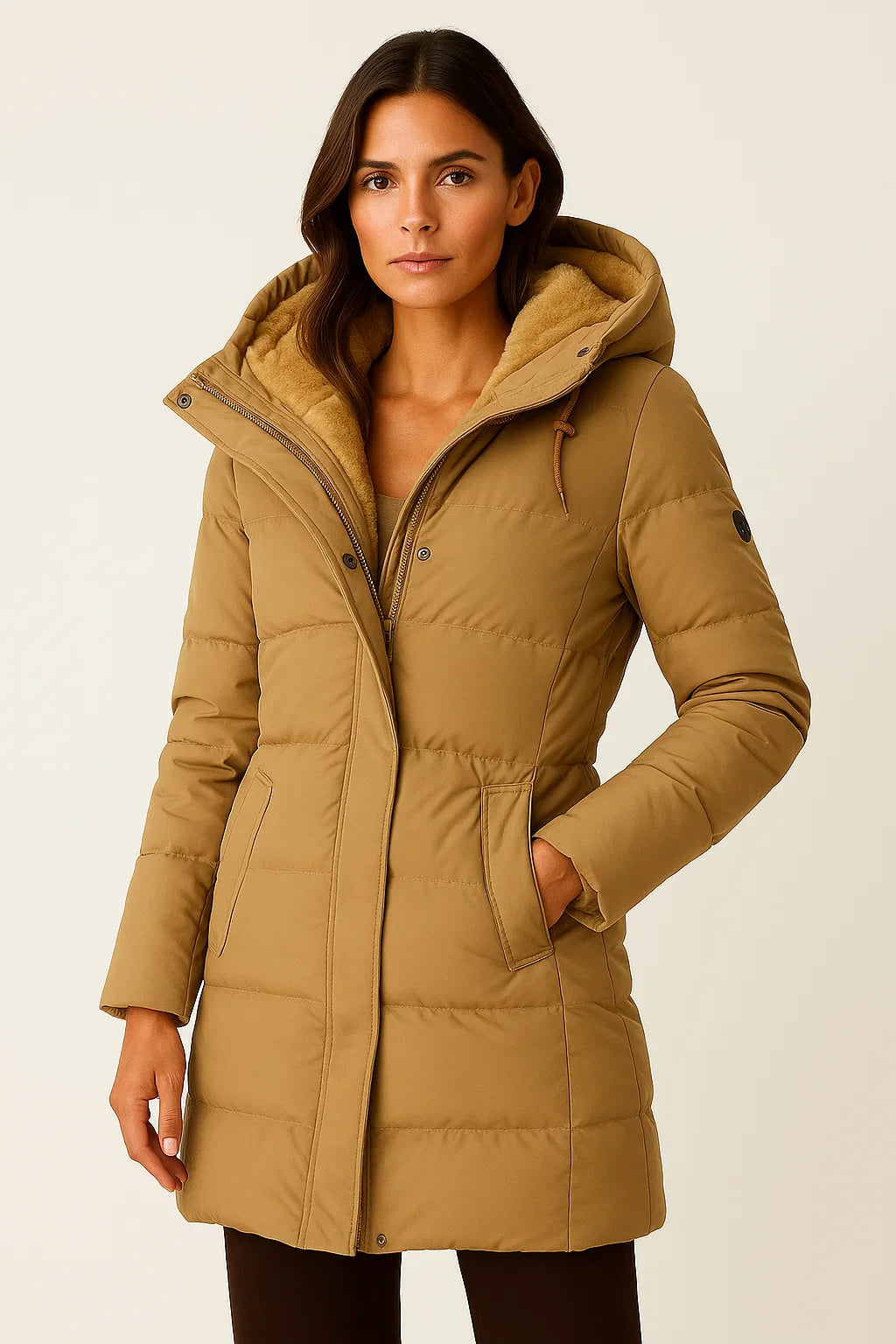 Women Longline Winter Puffer Jacket