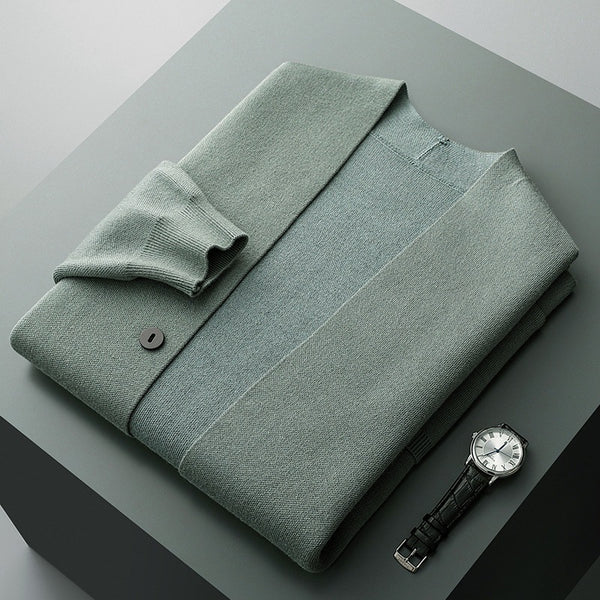 Men Merino Wool Knit Cardigan