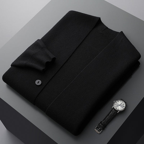Men Merino Wool Knit Cardigan