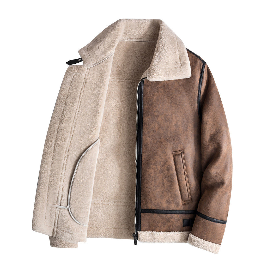 Men Faux Shearling Jacket