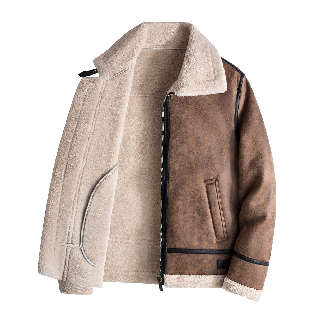 Men Faux Shearling Jacket