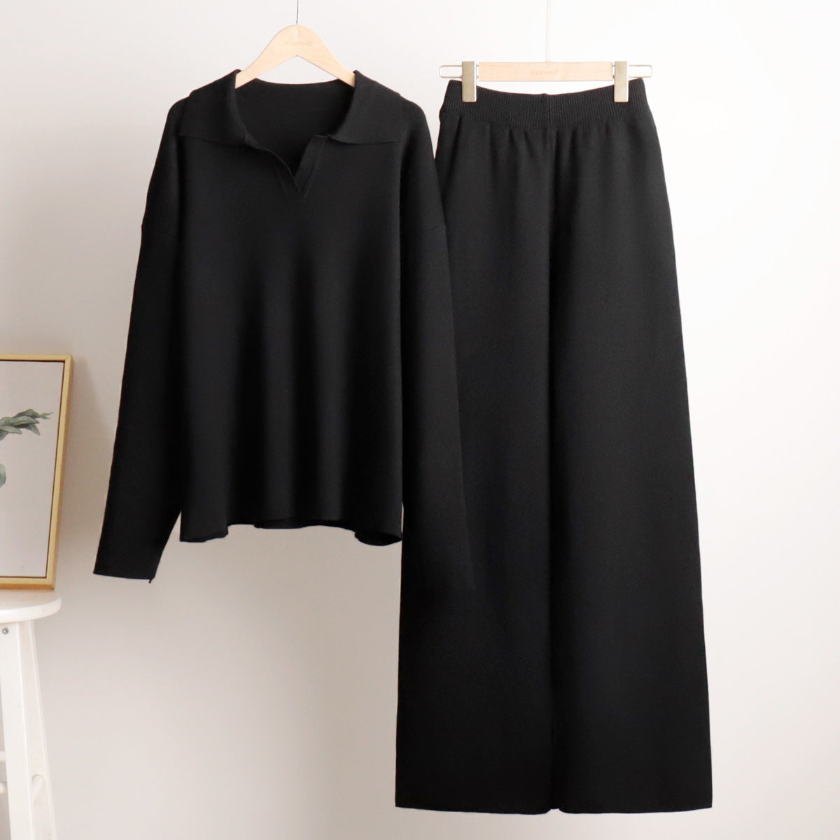 Women 2 Piece Polo Sweater Set
