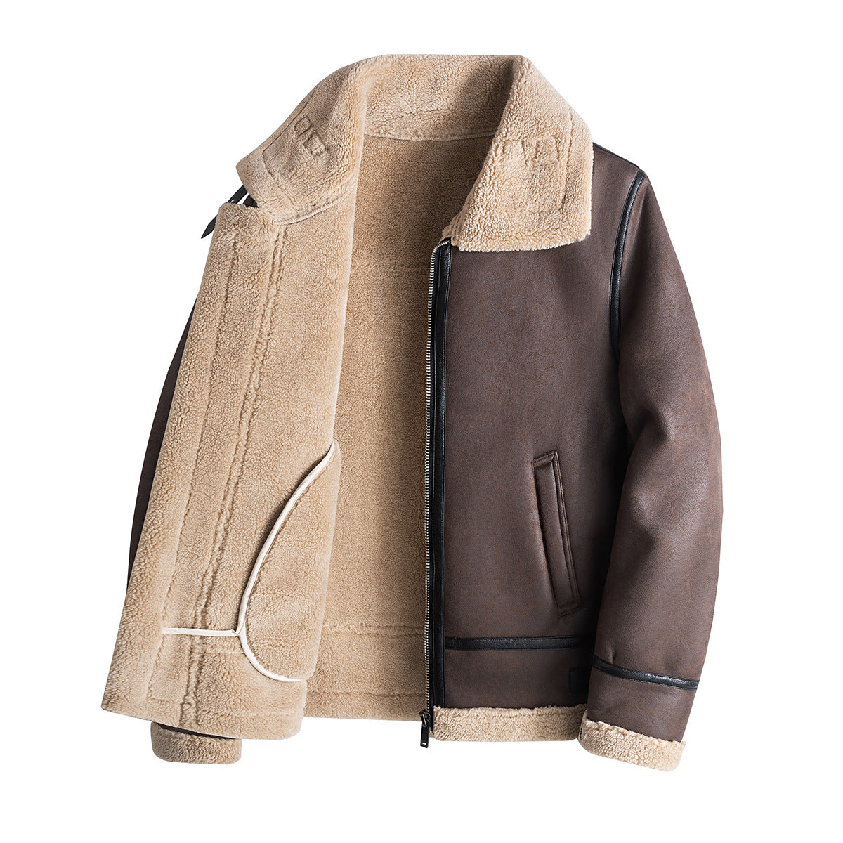 Men Faux Shearling Jacket