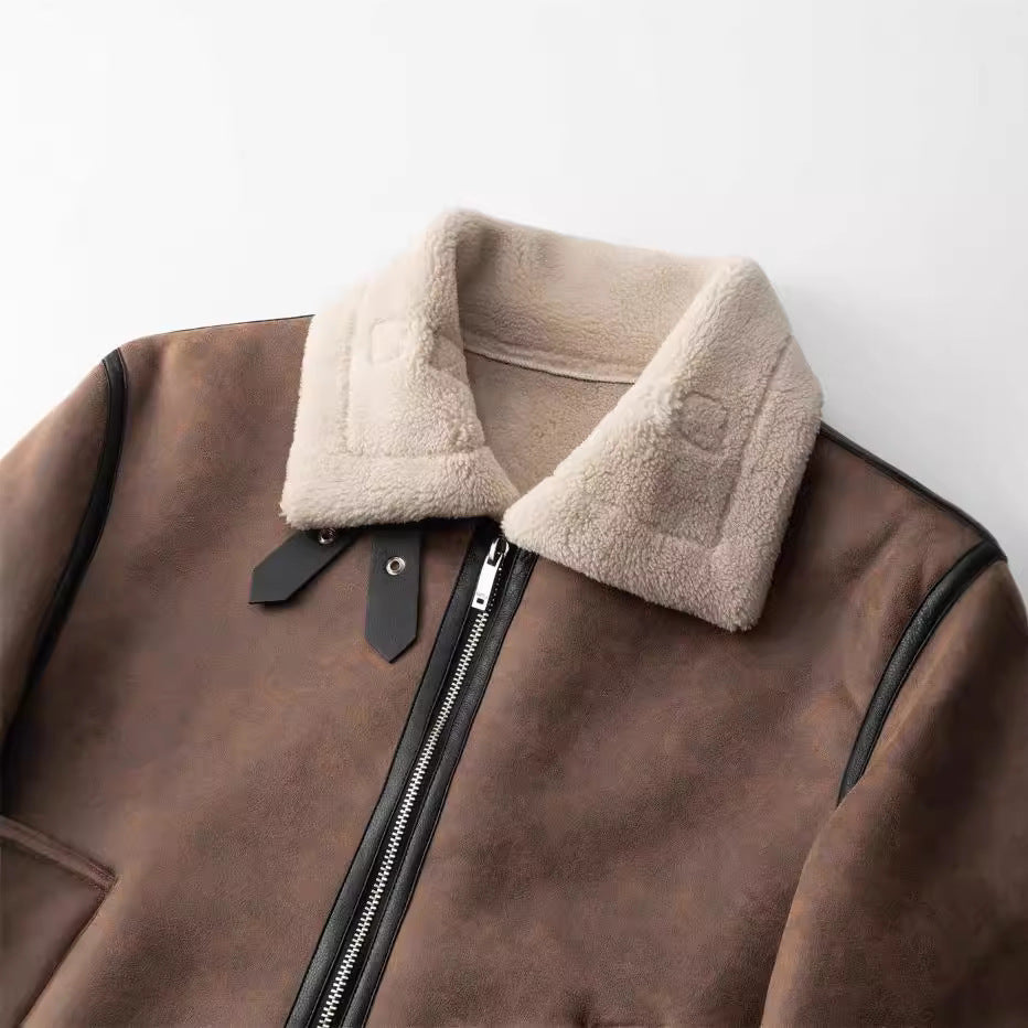 Men Faux Shearling Jacket
