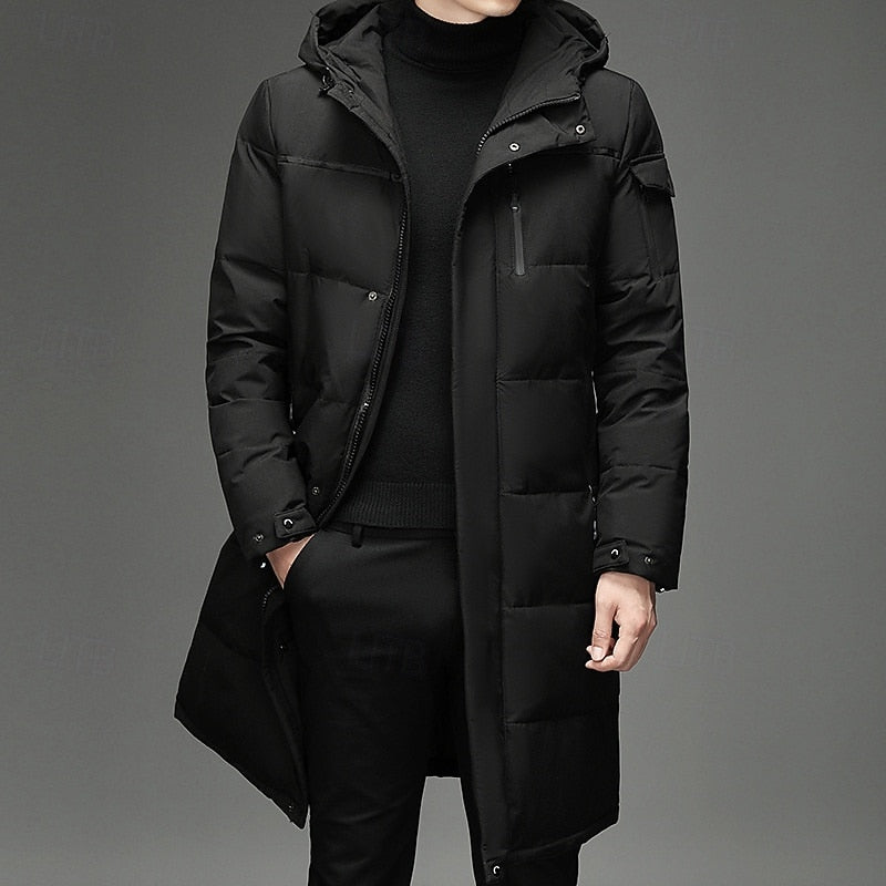 Men Long Insulated Winter Coat