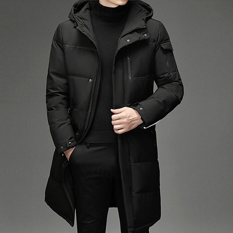 Men Long Insulated Winter Coat