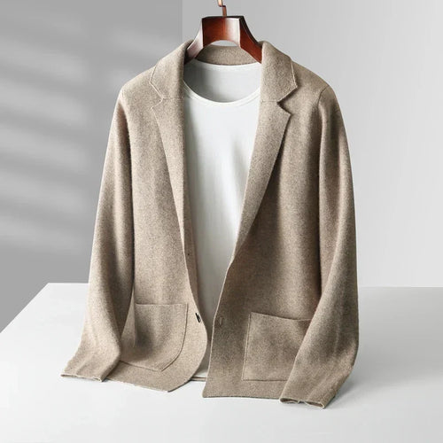 Men Cashmere Shawl Collar Cardigan