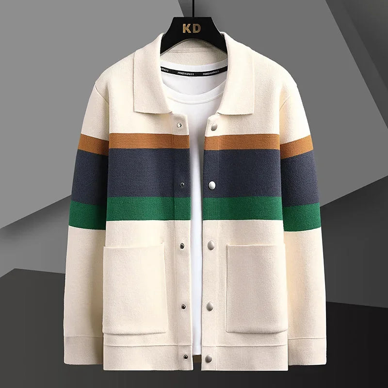 Men Heavy Knit Cardigan Coat