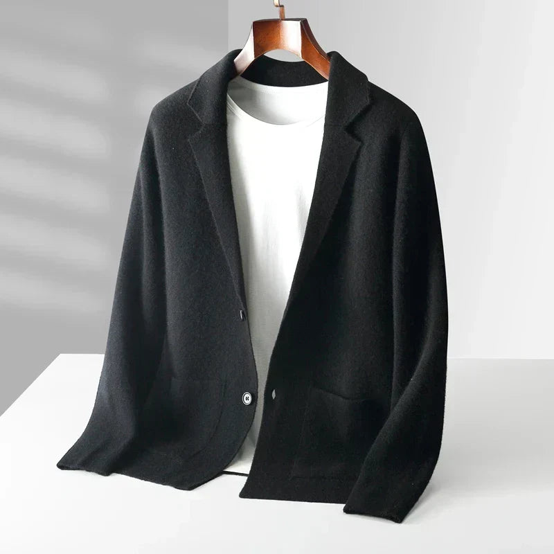 Men Cashmere Shawl Collar Cardigan