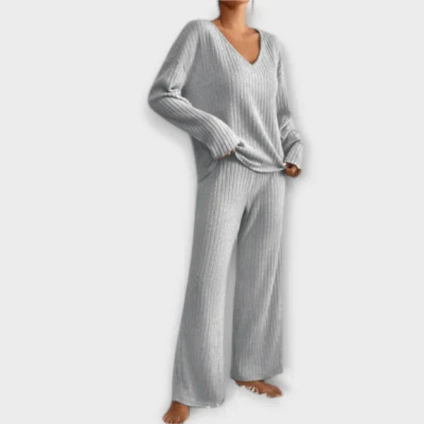 Women 2 Piece Striped Lounge Set