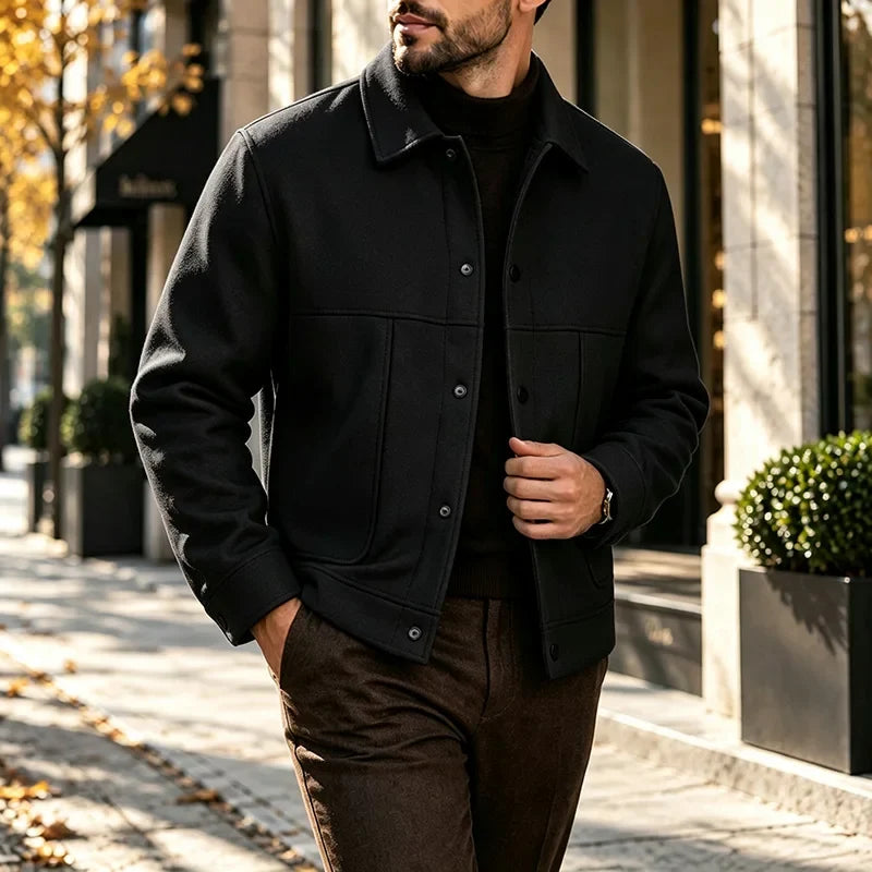 Men Brushed Wool Blend Jacket