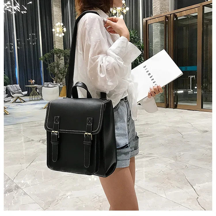 Women PU Leather Backpack