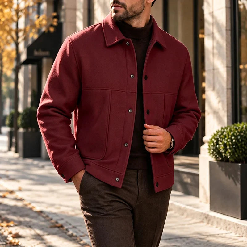 Men Brushed Wool Blend Jacket