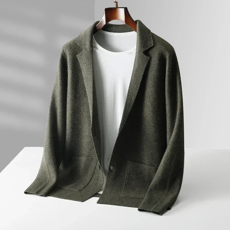 Men Cashmere Shawl Collar Cardigan