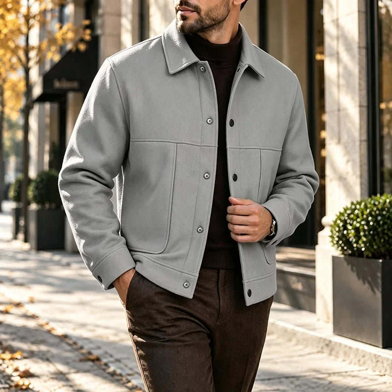 Men Brushed Wool Blend Jacket