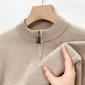 Men Half Zip Cashmere Sweater