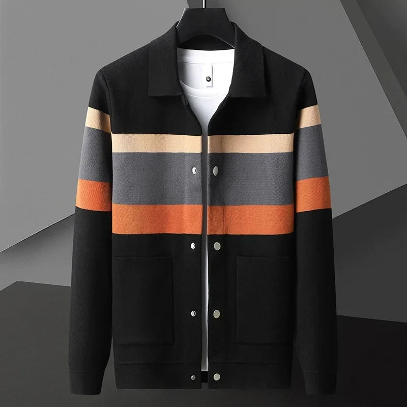 Men Heavy Knit Cardigan Coat