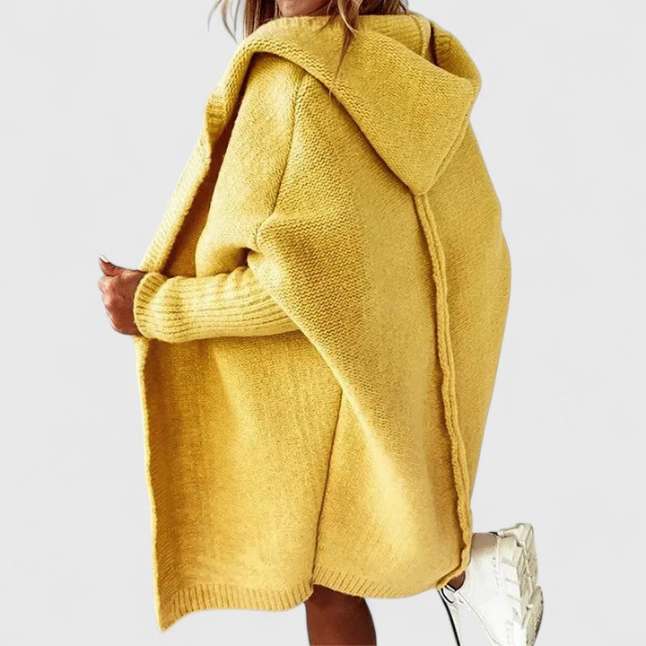 Women Longline Hooded Cardigan
