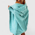 Women Longline Hooded Cardigan
