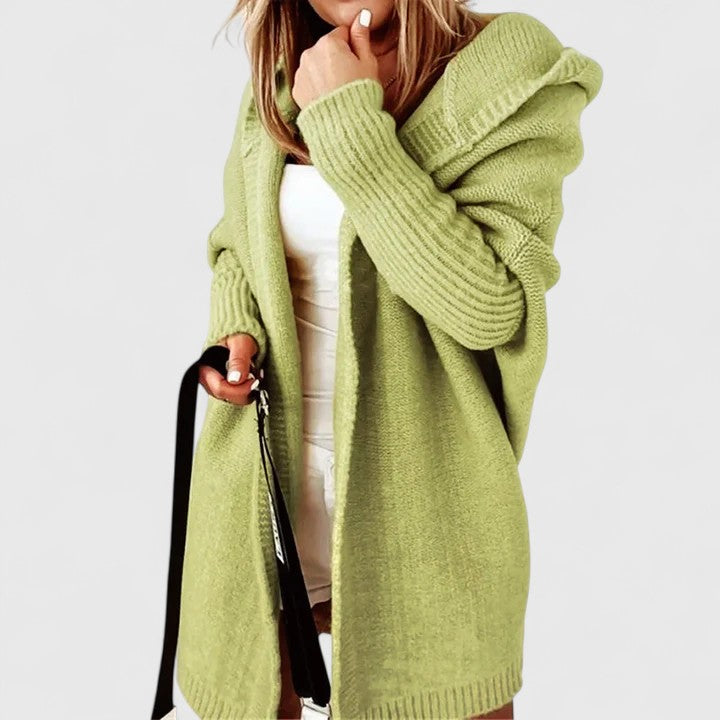 Women Longline Hooded Cardigan