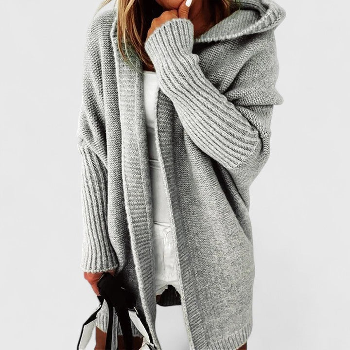 Women Longline Hooded Cardigan