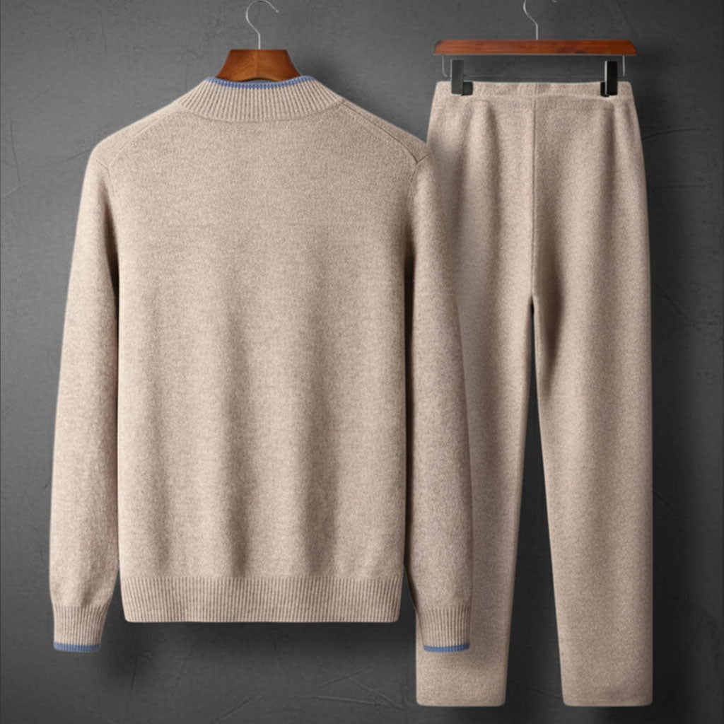 Men 2 Piece Cashmere Tracksuit Set