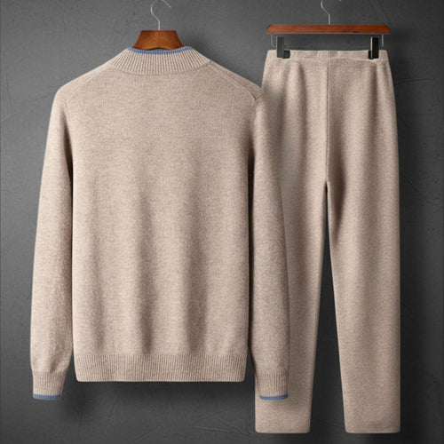 Men 2 Piece Cashmere Tracksuit Set