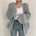 Women Balloon Sleeve Cardigan
