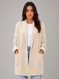 Women Longline Open Front Cardigan