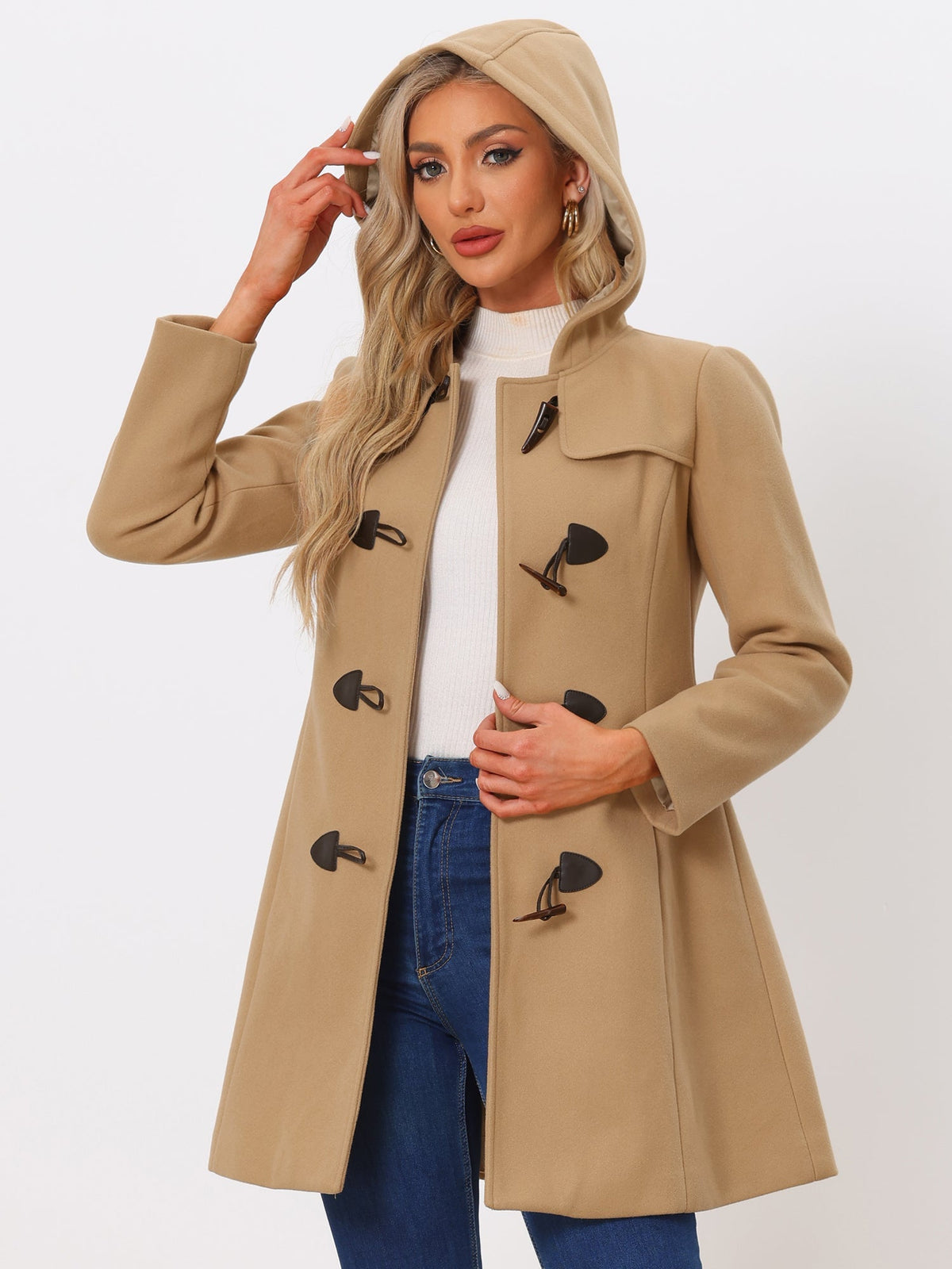 Women Hooded Duffle Coat