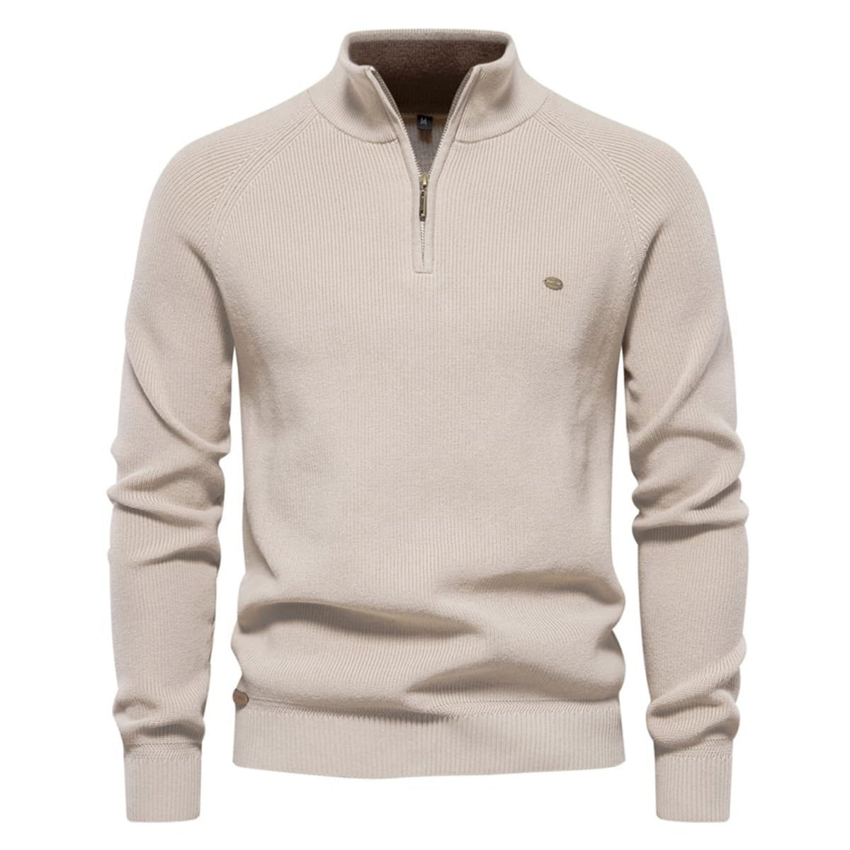 Men Cotton Half Zip Sweater