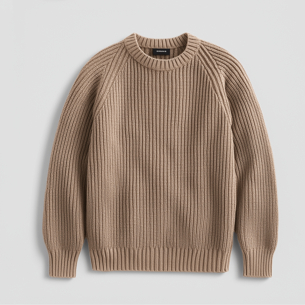 Men Cotton Ribbed Sweater
