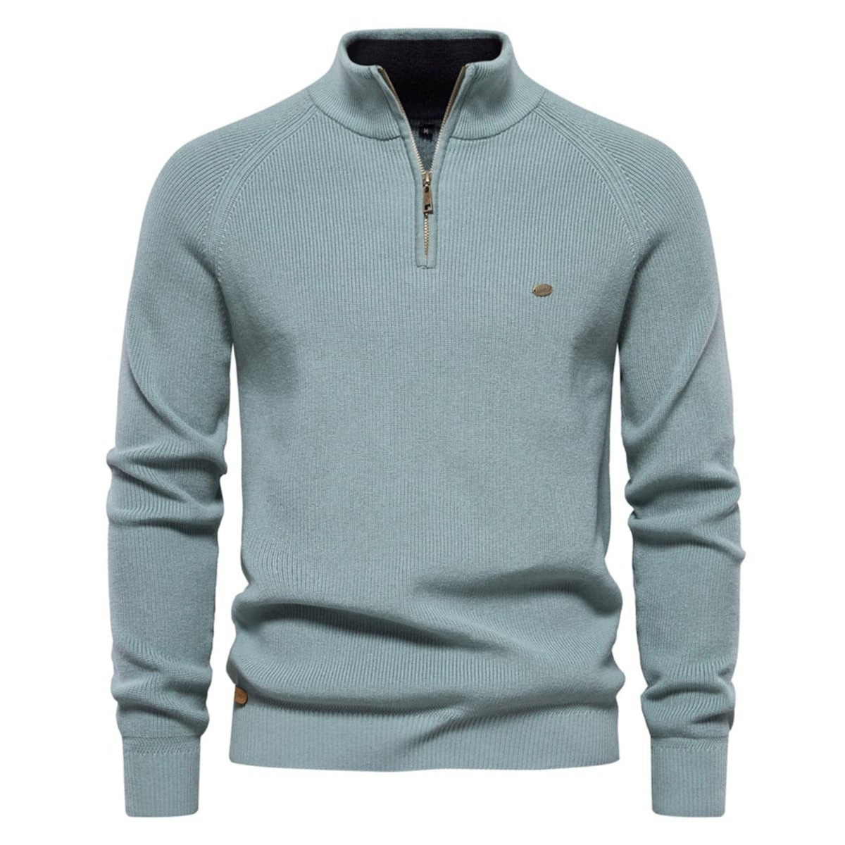 Men Cotton Half Zip Sweater