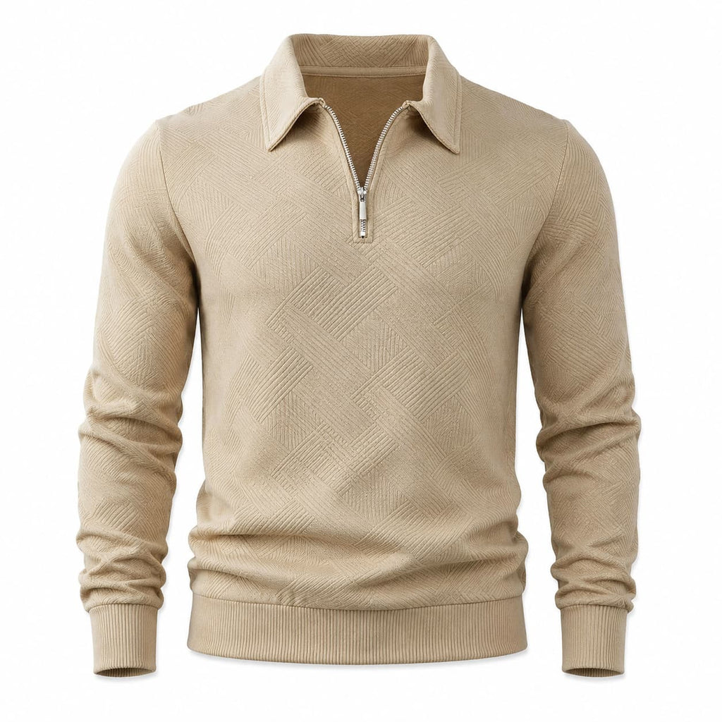 Men Half Zip Polo Sweater