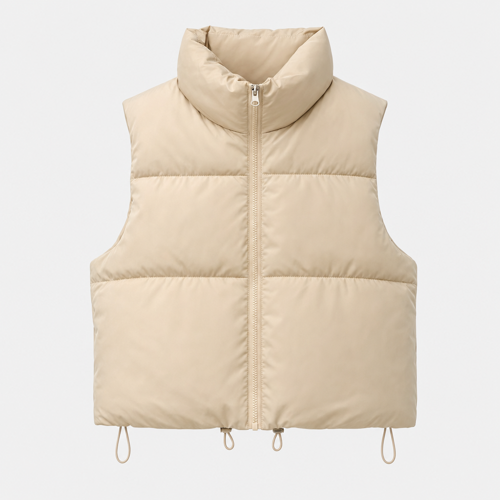 Women Cropped Puffer Vest