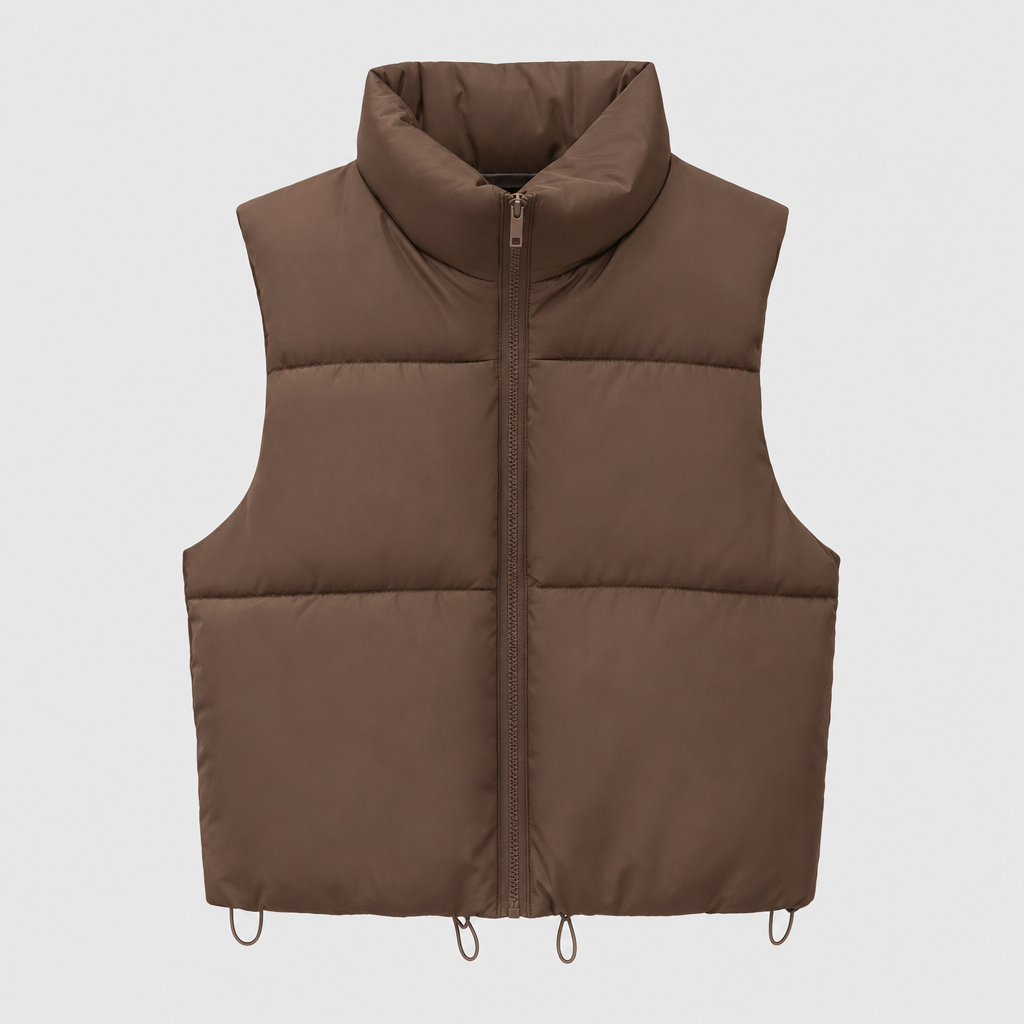 Women Cropped Puffer Vest
