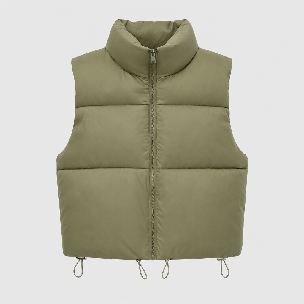 Women Cropped Puffer Vest