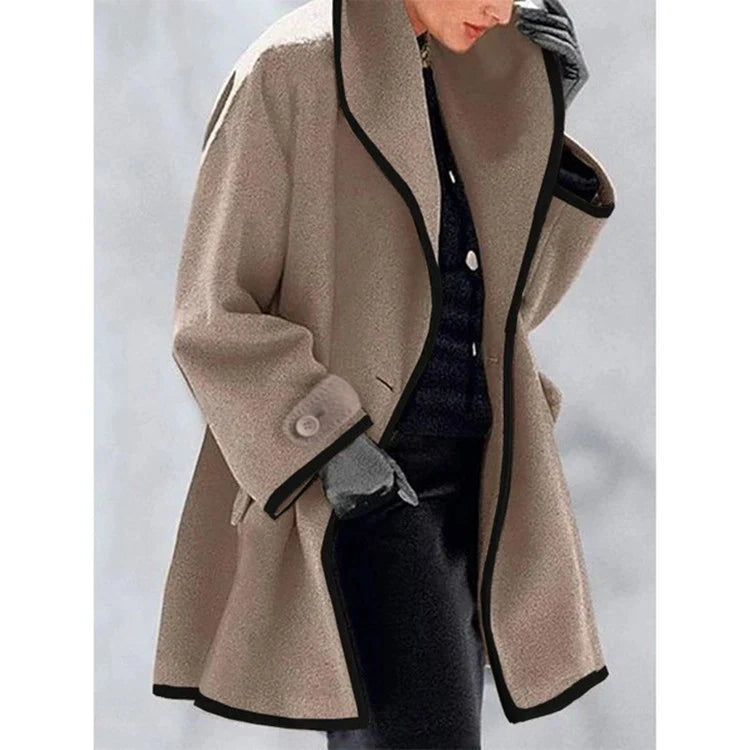 Women Longline Lapel Coat