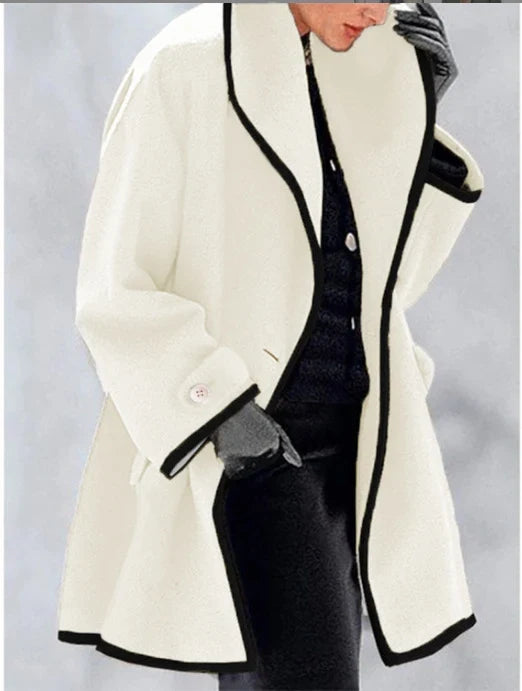 Women Longline Lapel Coat