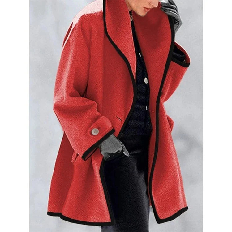 Women Longline Lapel Coat