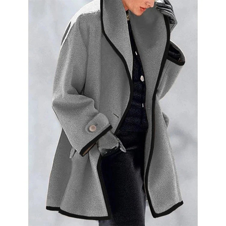Women Longline Lapel Coat