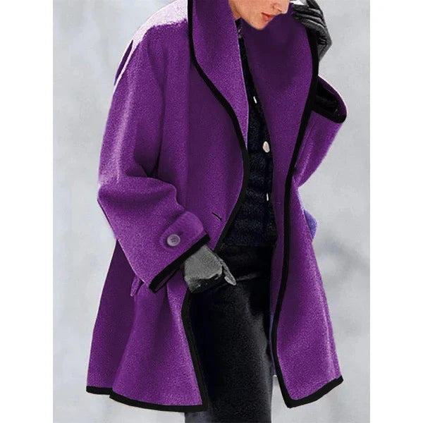 Women Longline Lapel Coat