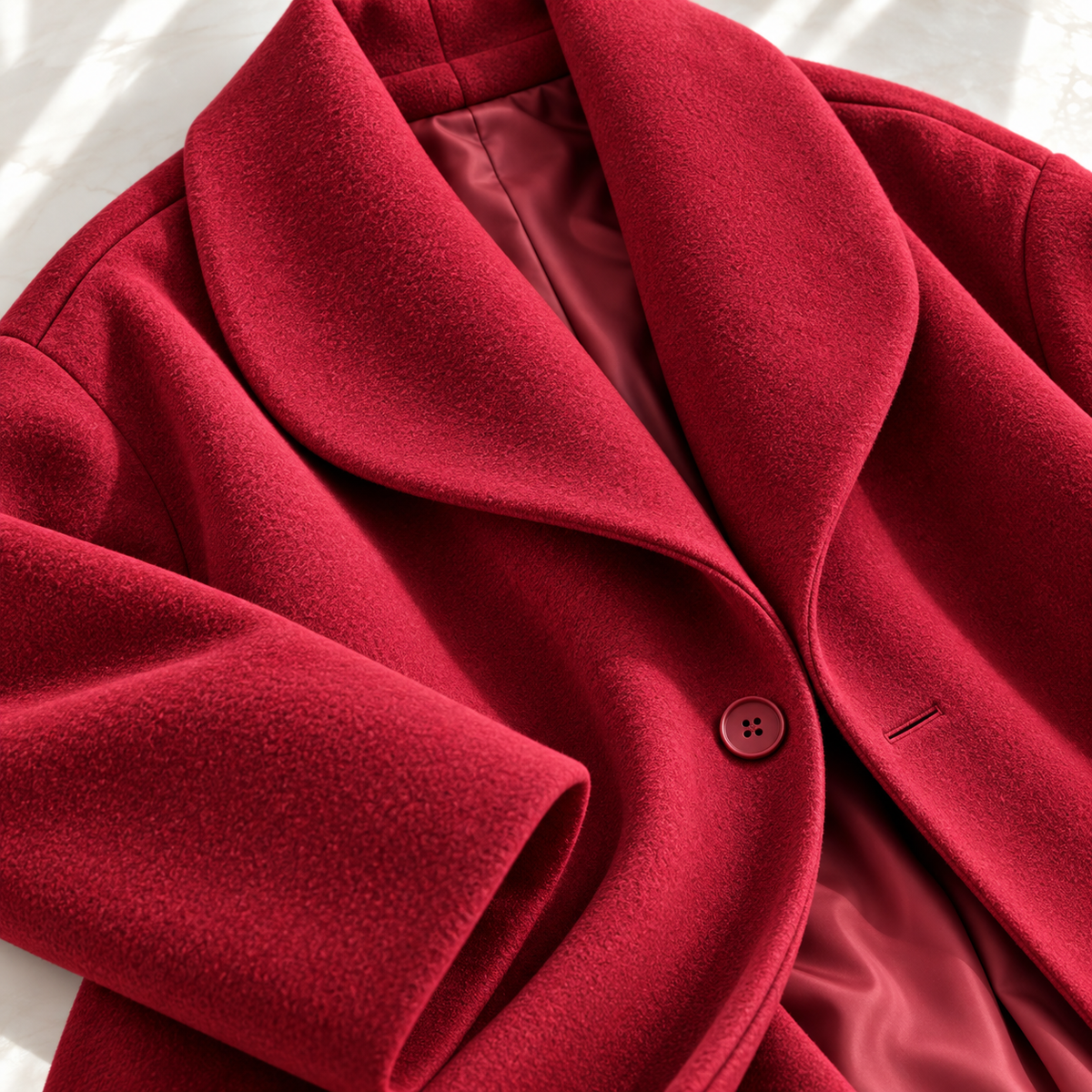 Women Shawl Collar Swing Coat