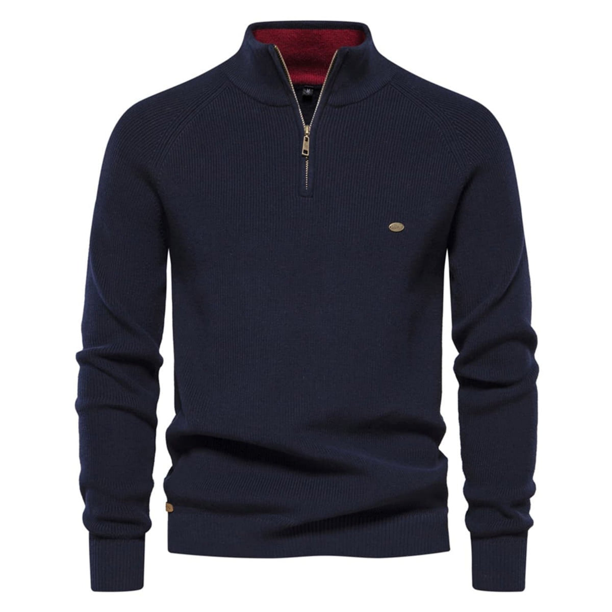 Men Cotton Half Zip Sweater