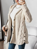 Women Quilted Hooded Cardigan