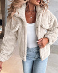 Fleece Button-Down Jacket for Women