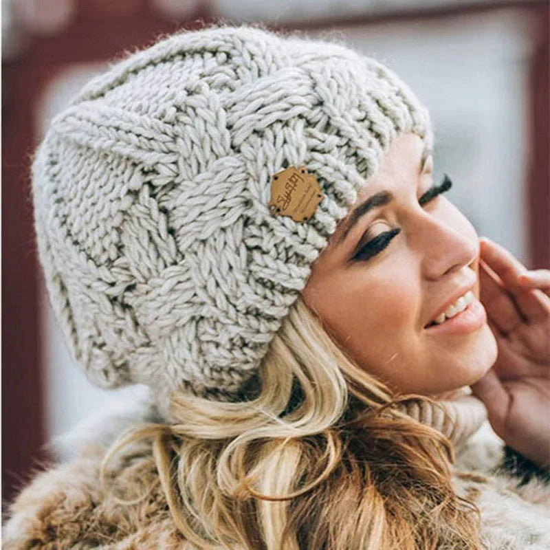 Women Cable Knit Beanie