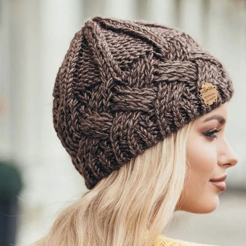 Women Cable Knit Beanie