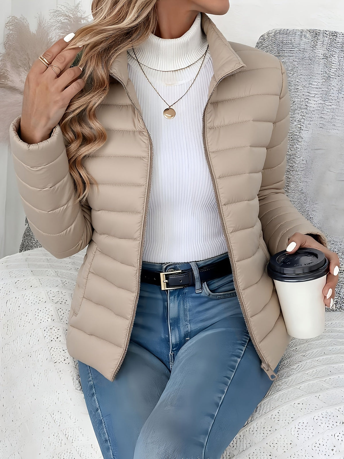 Women Cropped Puffer Jacket