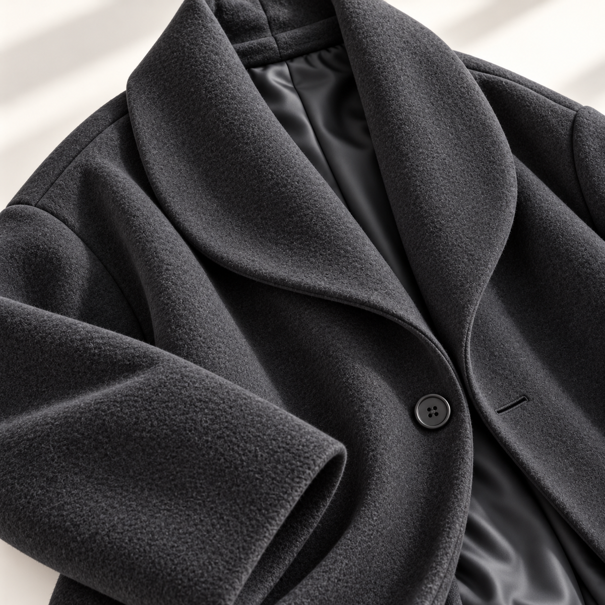 Women Shawl Collar Swing Coat